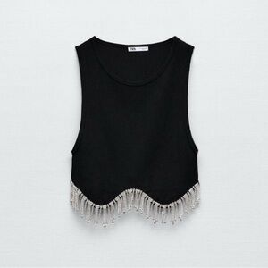Fringe Rhinestone Top